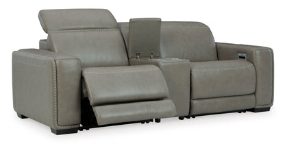 Cori 2 PC Leather Sofa W/Console -