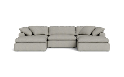 Fluffy 3 Piece Sofa W/Double Ottoman - Villa Dove