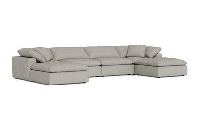 Fluffy 4 Piece Sectional W/Double Otto - Villa Dove