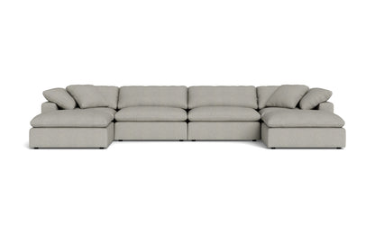 Fluffy 4 Piece Sectional W/Double Otto - Villa Dove