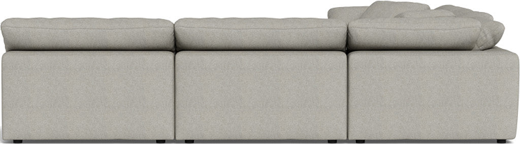 Fluffy 5 Piece Sectional W/Ottoman - Villa Dove