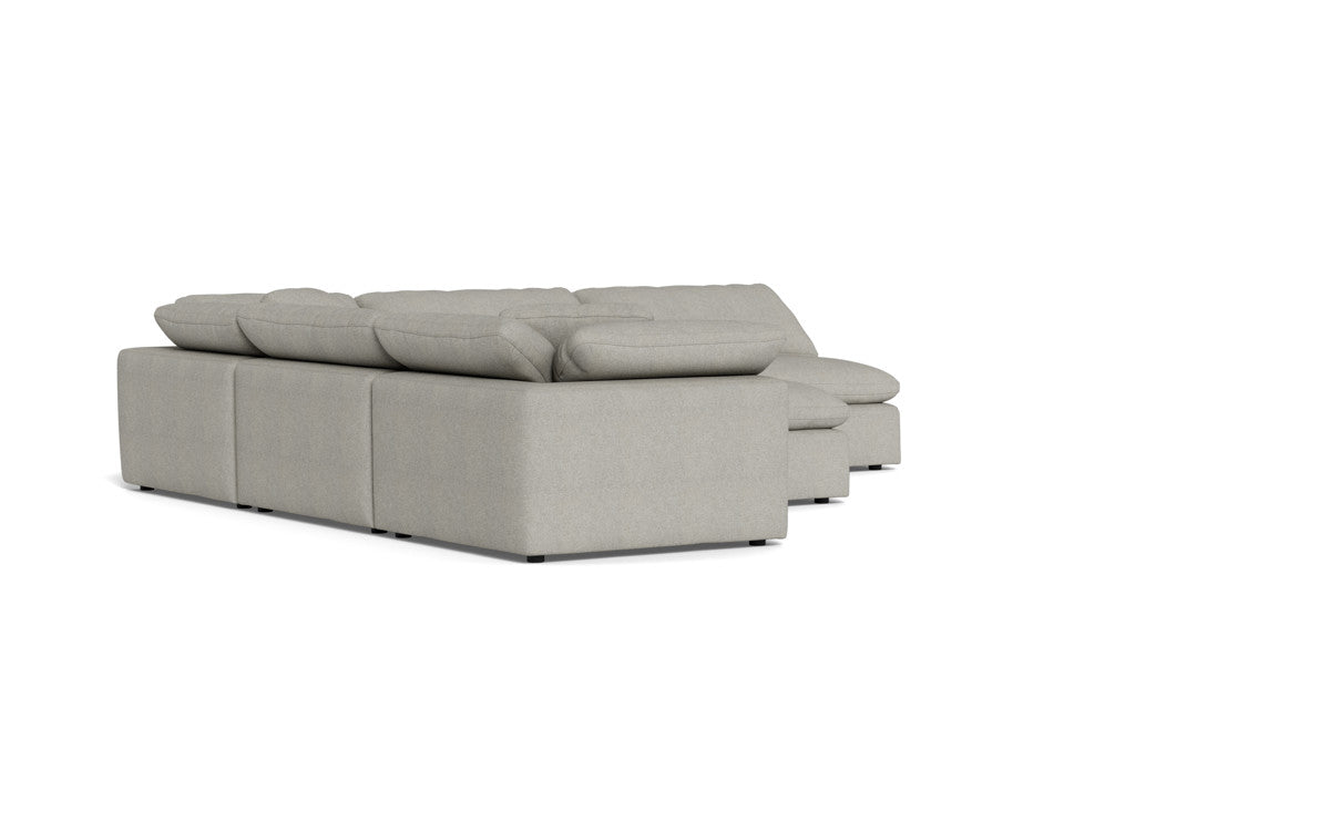 Fluffy 5 Piece Sectional W/Ottoman - Villa Dove