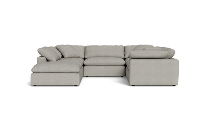 Fluffy 6 Piece Sectional W/Ottoman - Villa Dove