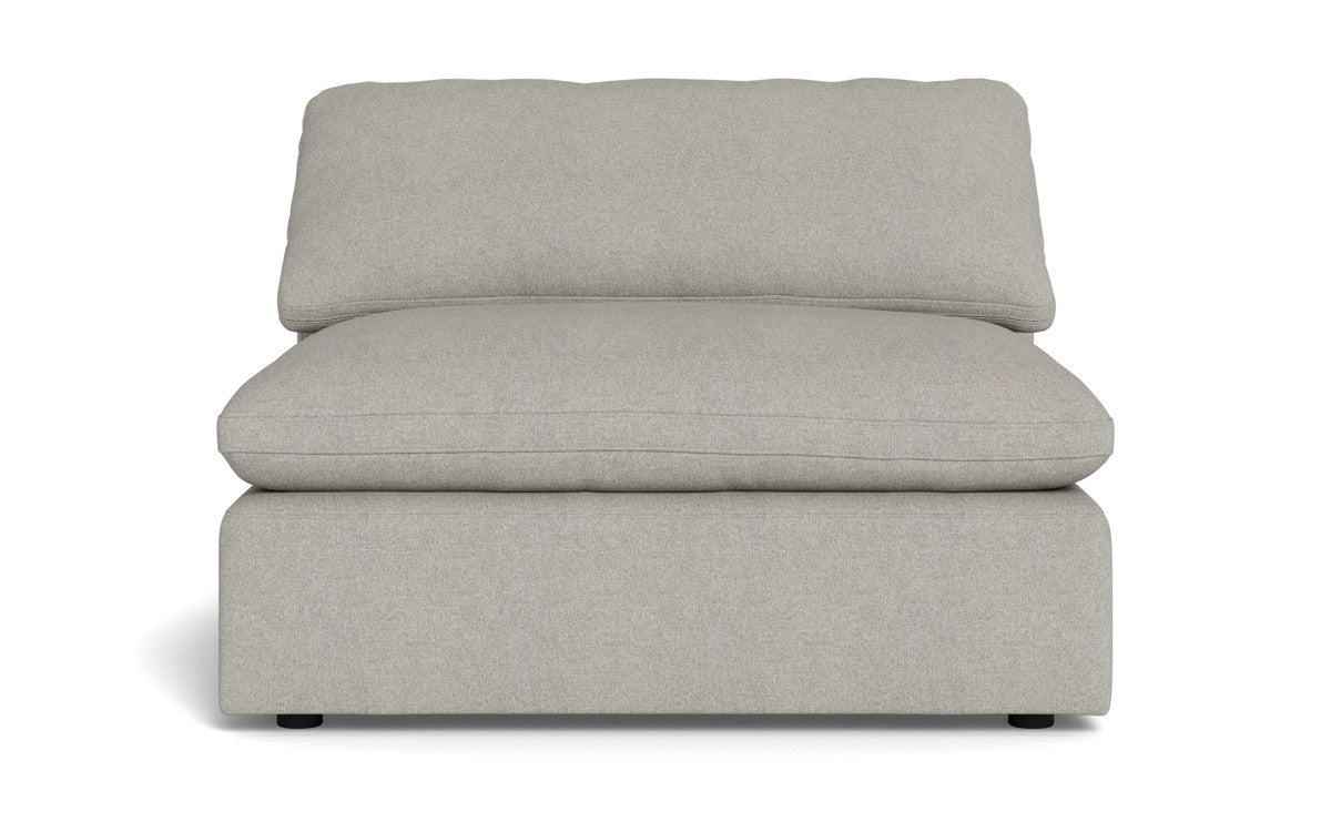 Fluffy Small Armless Chair - Villa Platinum