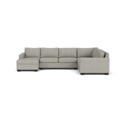 Track 141" Corner Sectionals W. Full Sleeper & Left Chaise - Villa Dove