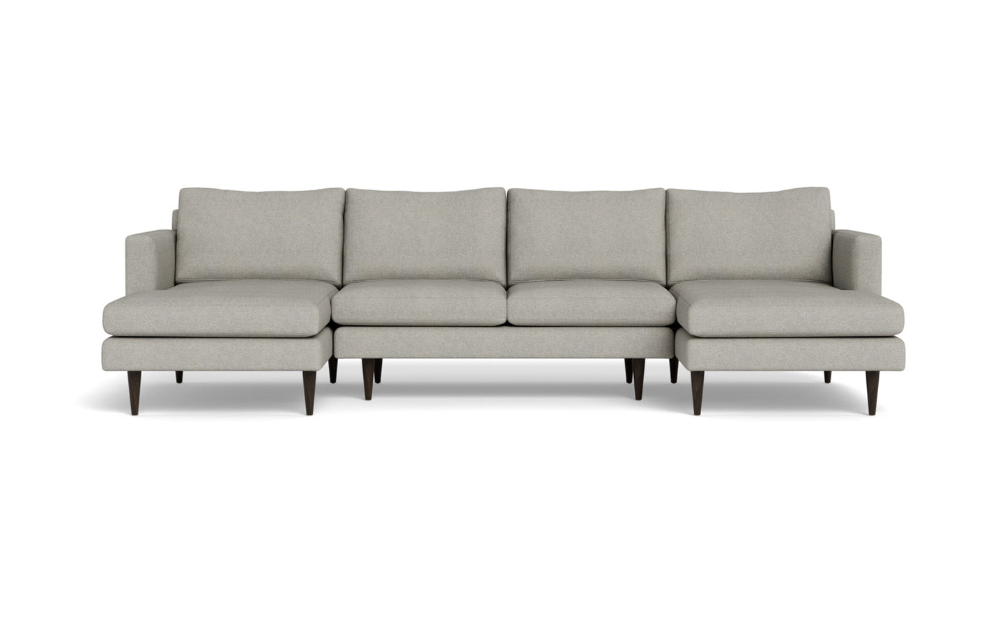 Wallace 126" Untufted Double Chaise U Sectional