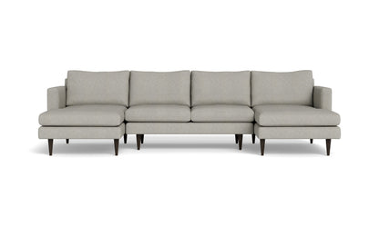 Wallace 126" Untufted Double Chaise U Sectional