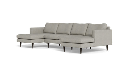 Wallace 126" Untufted Double Chaise U Sectional