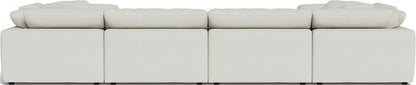 Fluffy 4 Corner U Sectional - Villa Ivory