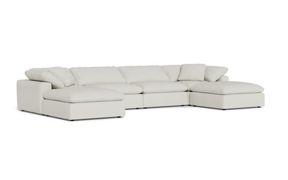 Fluffy 4 Piece Sectional W/Double Otto - Villa Ivory