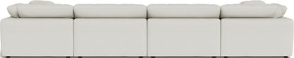 Fluffy 4 Piece Sectional W/Double Otto - Villa Ivory