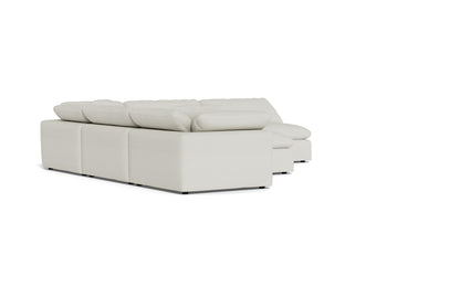 Fluffy 5 Piece Sectional W/Ottoman - Villa Ivory