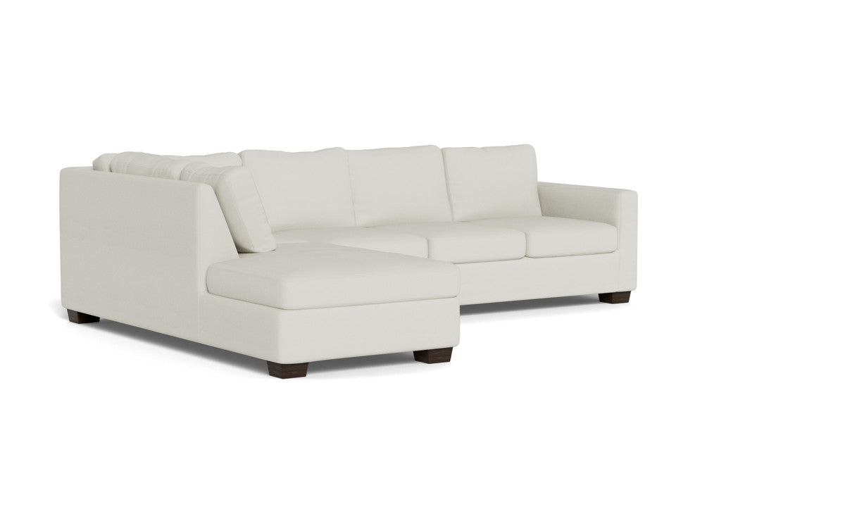 Track 121" Left Chaise Sectional - Villa Ivory