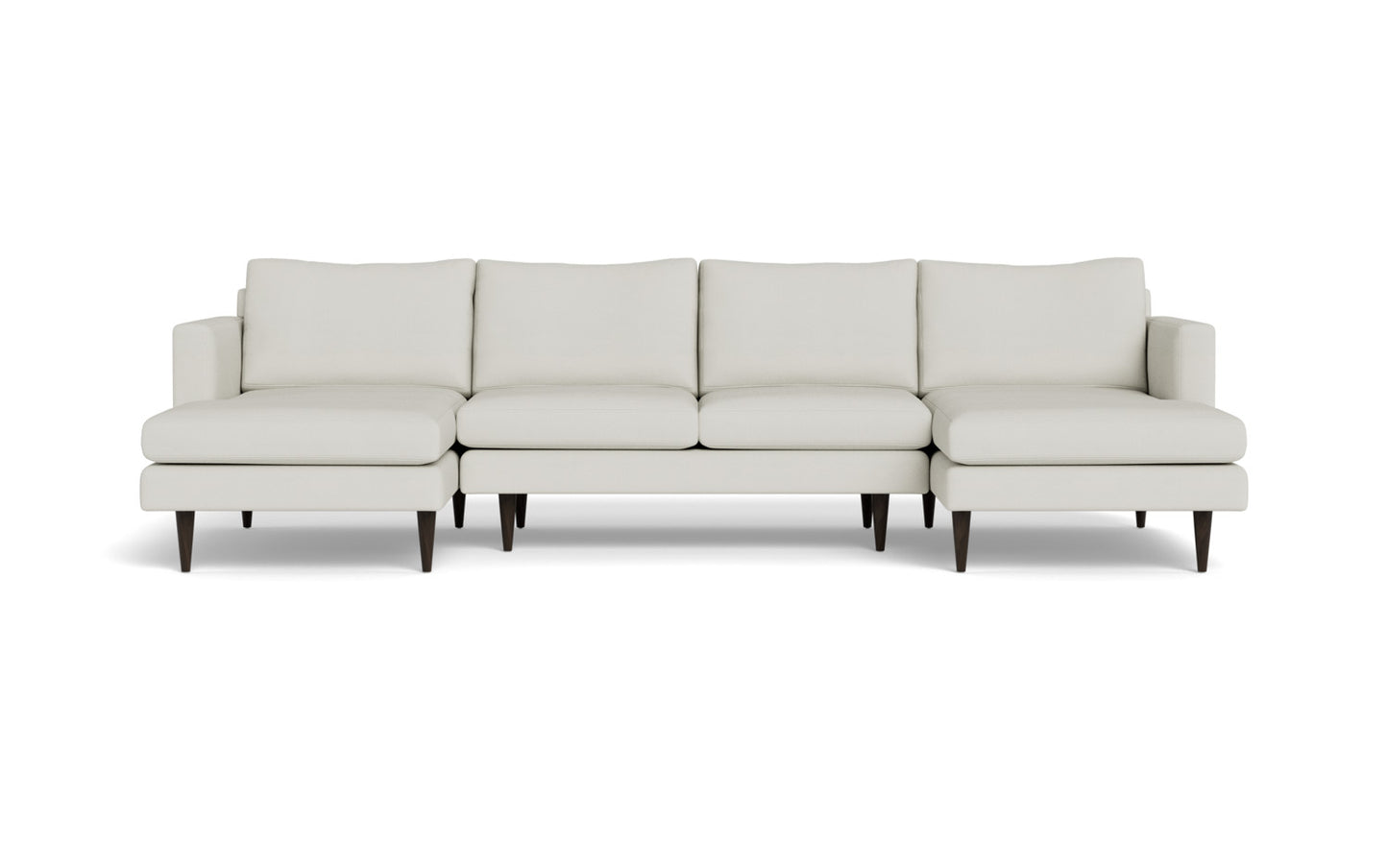 Wallace 126" Untufted Double Chaise U Sectional
