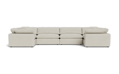 Fluffy 4 Corner U Sectional - Villa Oyster