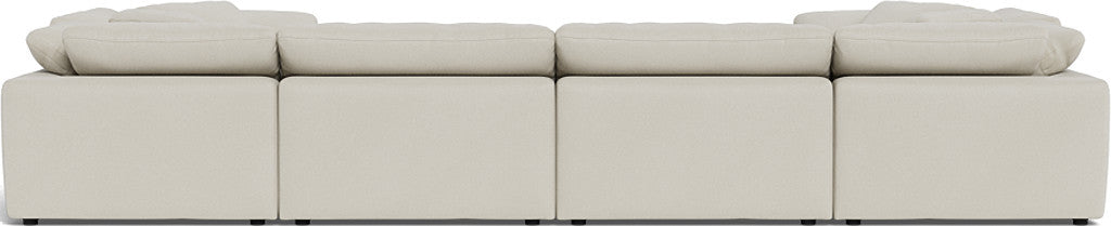 Fluffy 4 Corner U Sectional - Villa Oyster