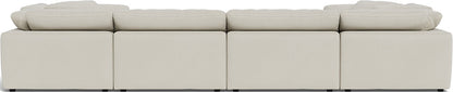 Fluffy 4 Corner U Sectional - Villa Oyster