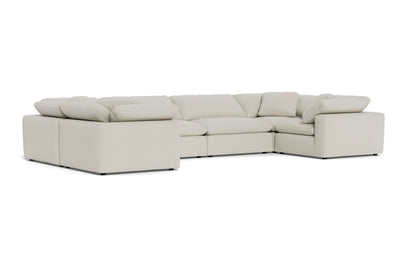 Fluffy 4 Corner U Sectional - Villa Oyster