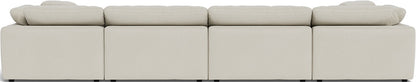 Fluffy 4 Piece Sectional W/Double Otto - Villa Oyster