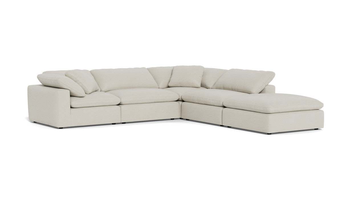 Fluffy 4 Piece Sectional w/Otto - Villa Oyster