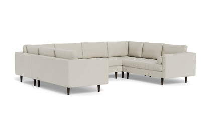 Ladybird 134" U Sectional - Villa Oyster