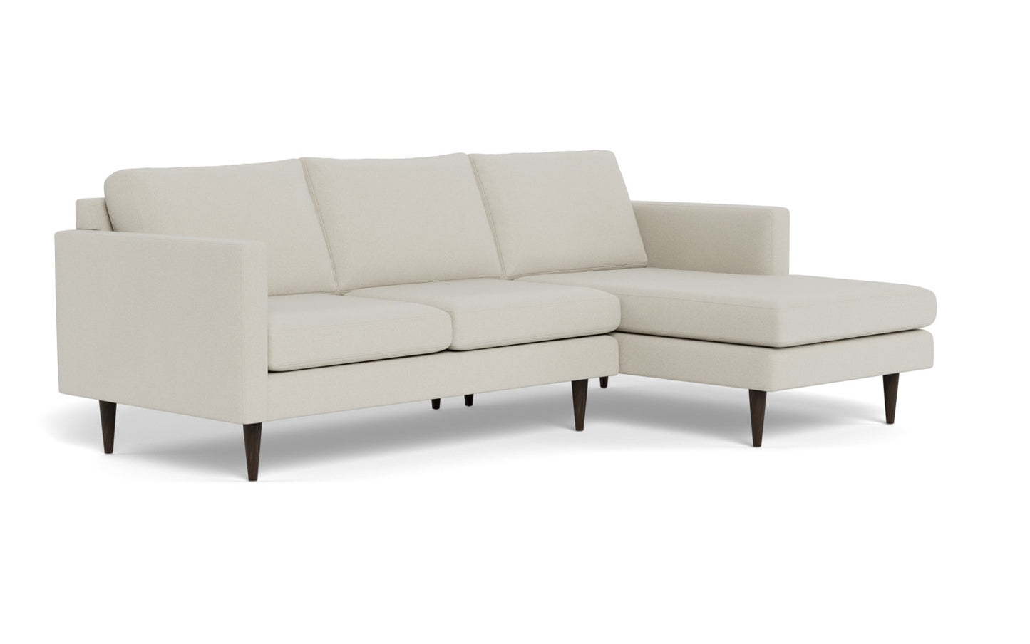 Wallace 98" Untufted Right Chaise Sectional - Villa Oyster