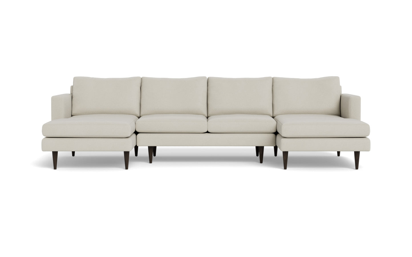 Wallace 126" Untufted Double Chaise U Sectional