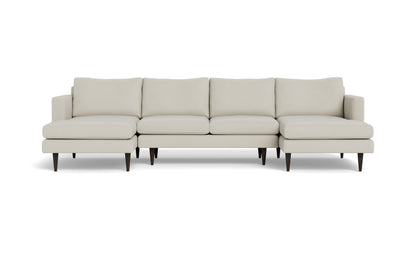 Wallace 126" Untufted Double Chaise U Sectional