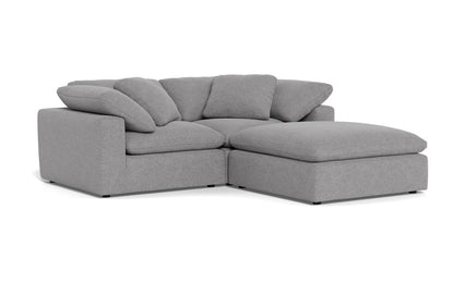 Fluffy 2 Piece Sofa w/Otto - Villa Platinum