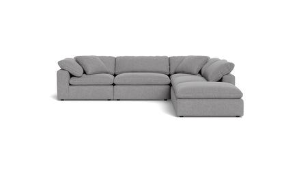 Fluffy 4 Piece Sectional w/Otto - Villa Platinum