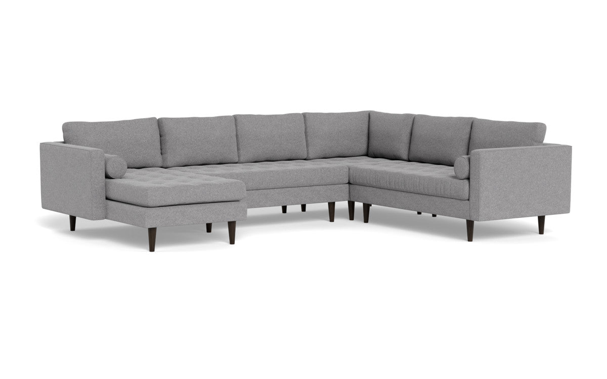 Ladybird 133" Corner Sectional with Left Chaise - Villa Platinum