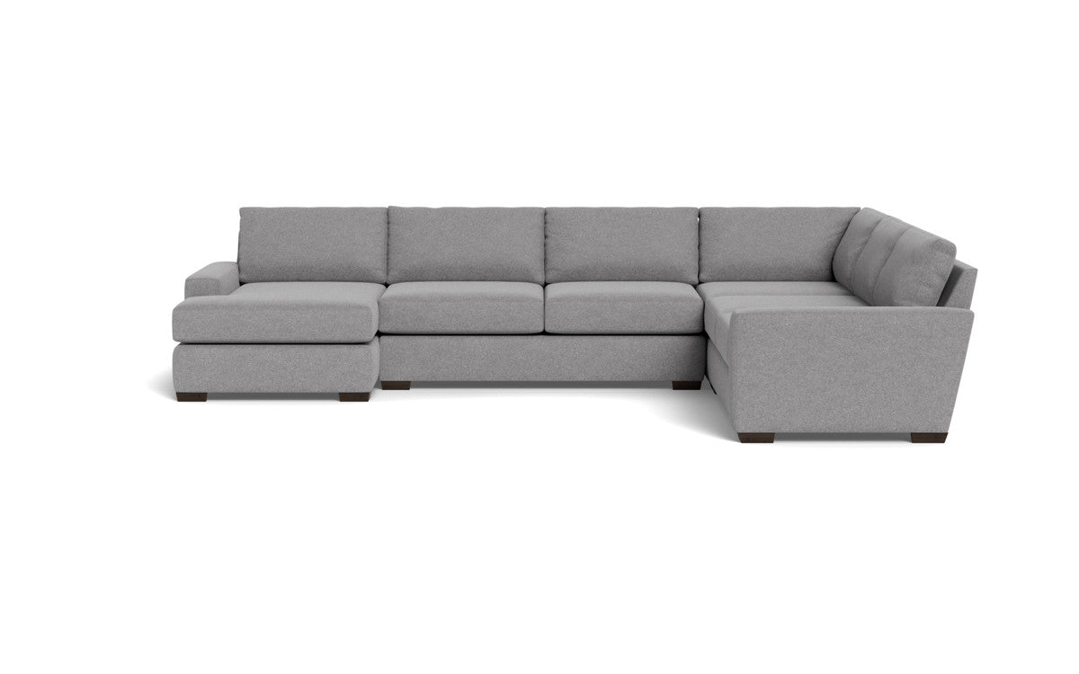 Mas Mesa 162" Deep Corner Sectionals w. Left Chaise - Villa Platinum