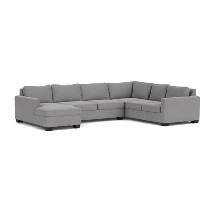 Track 141" Corner Sectionals W. Full Sleeper & Left Chaise - Villa Platinum