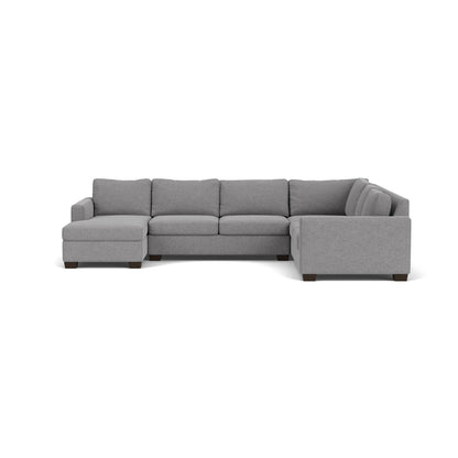 Track 141" Corner Sectionals W. Full Sleeper & Left Chaise - Villa Platinum