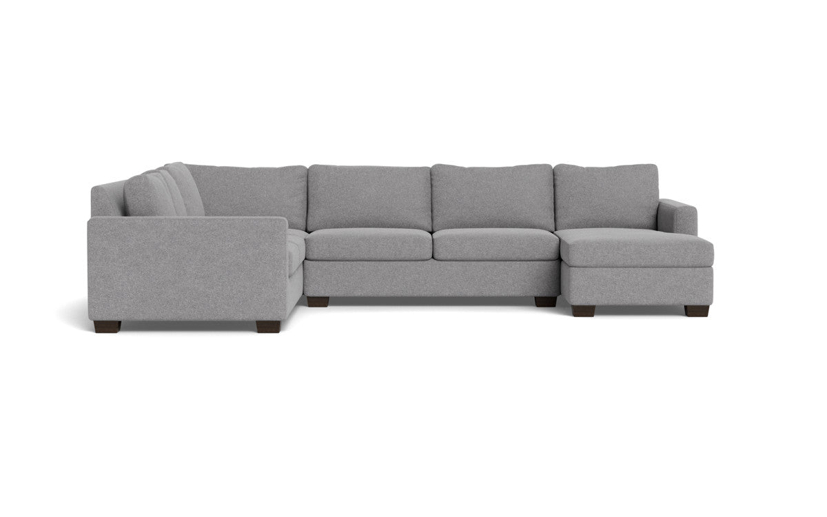 Track 141" Corner Sectionals w. Right Chaise - Villa Platinum