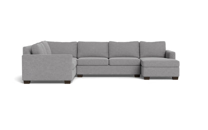 Track 141" Corner Sectionals w. Right Chaise - Villa Platinum