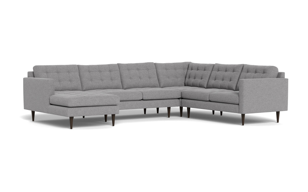Wallace 131" Corner Sectionals w. Left Chaise - Villa Platinum