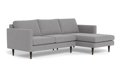 Wallace 98" Untufted Right Chaise Sectional - Villa Platinum