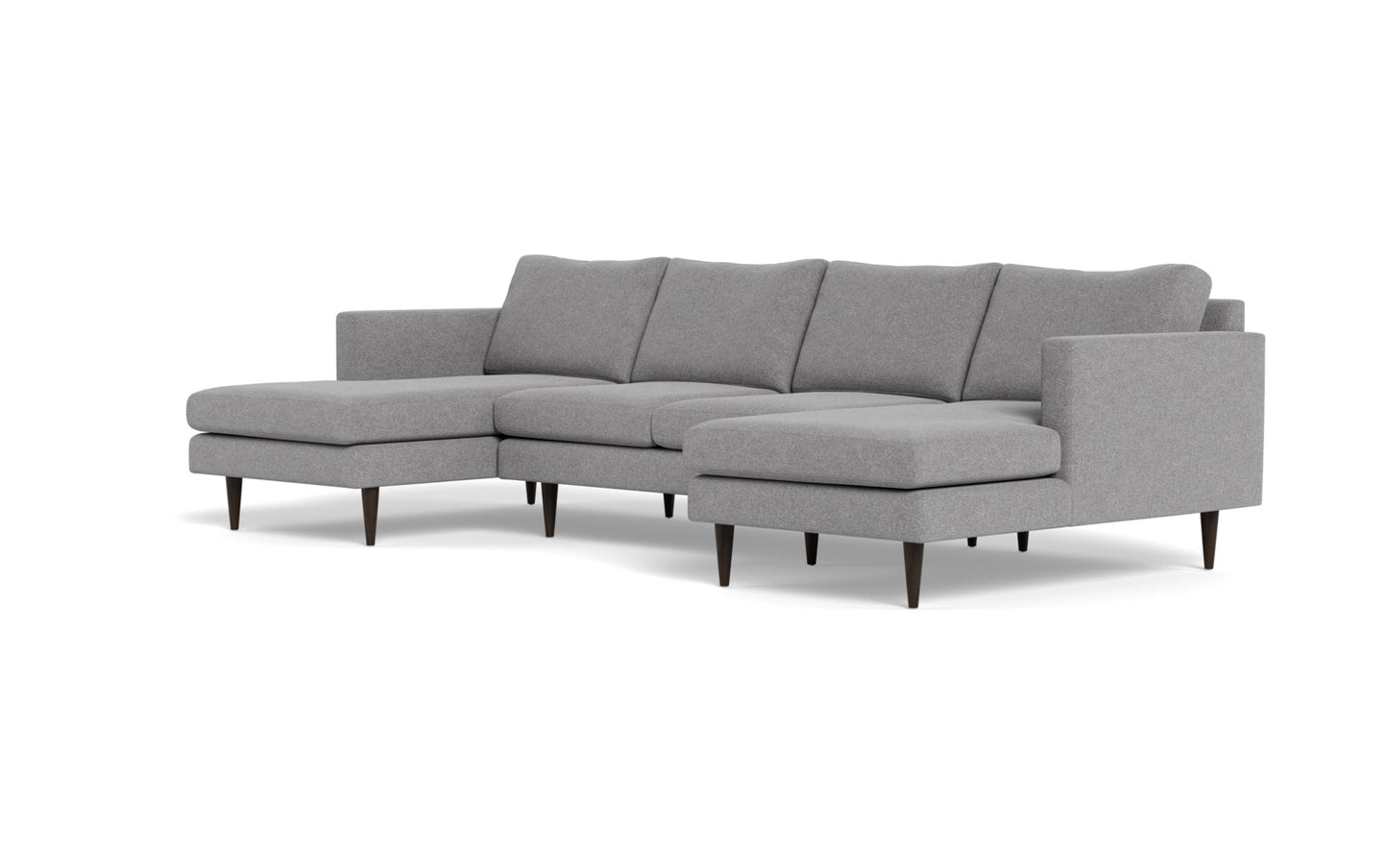 Wallace 126" Untufted Double Chaise U Sectional