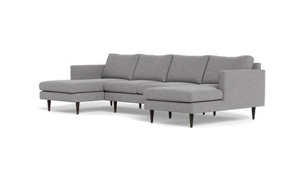 Wallace 126" Untufted Double Chaise U Sectional