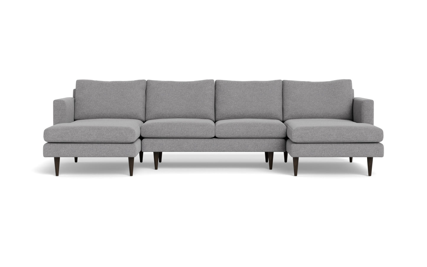Wallace 126" Untufted Double Chaise U Sectional