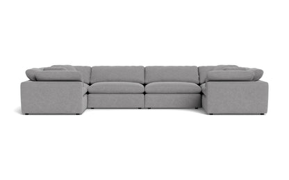 Fluffy 4 Corner U Sectional - Villa Platinum