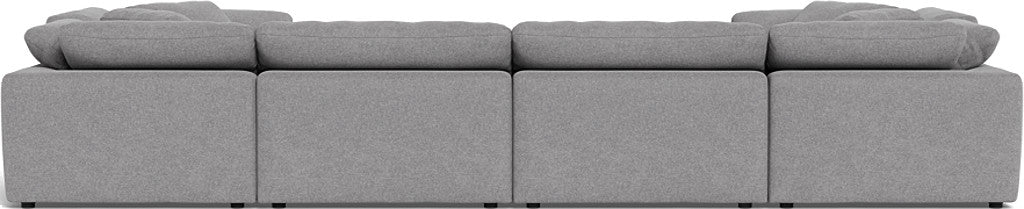 Fluffy 4 Corner U Sectional - Villa Platinum