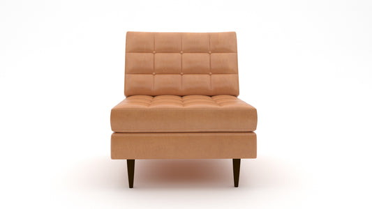 Wallace Leather Armless Chair