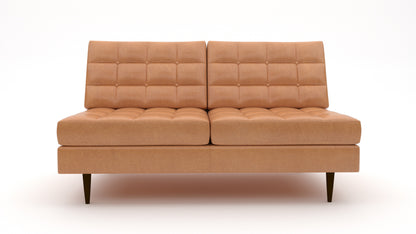 Wallace Leather Armless Loveseat