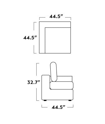 Fluffy Corner Wedge -