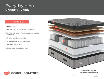 Everyday Hero Medium Hybrid Mattress -