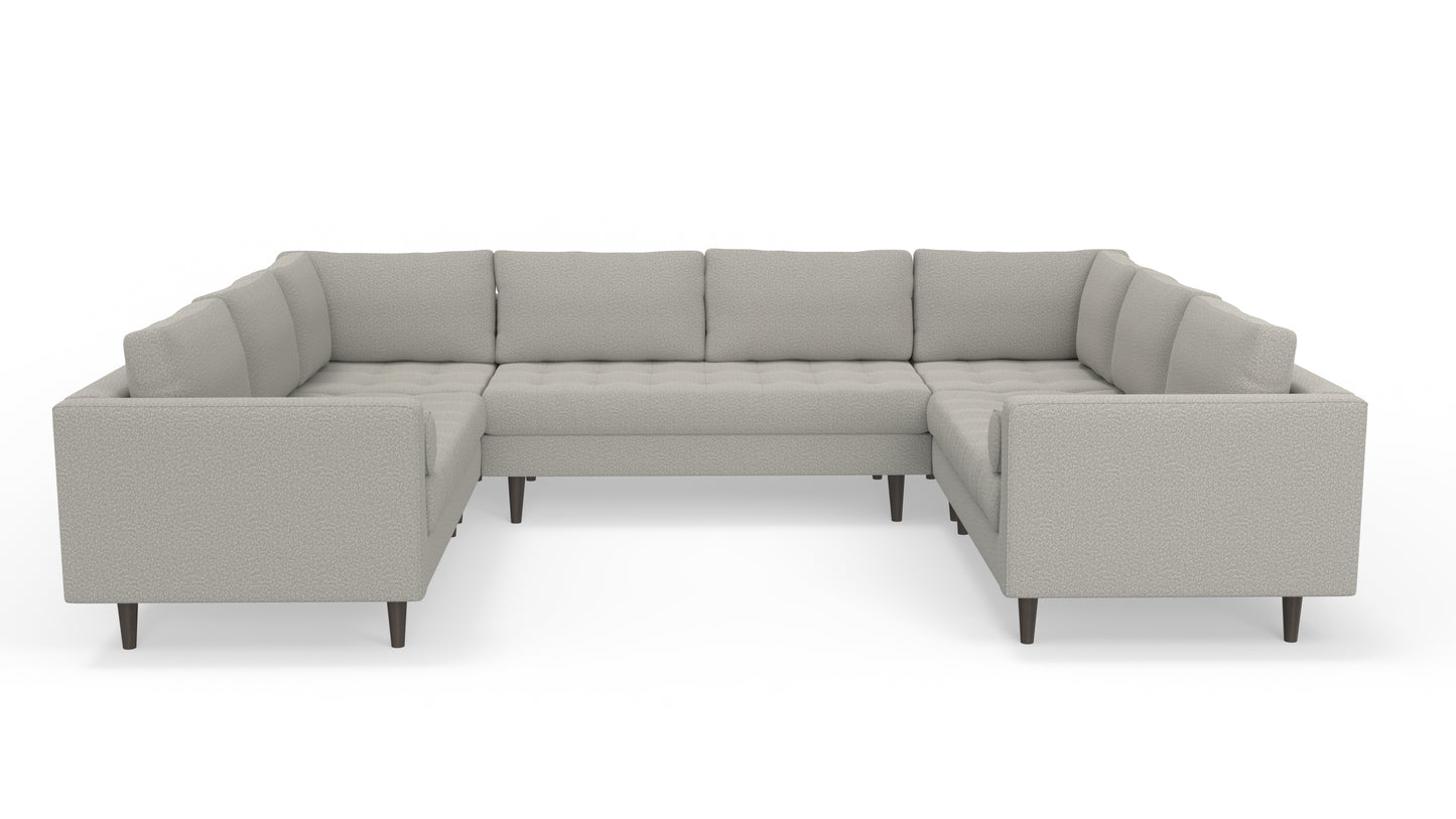 Ladybird 134" U Sectional - Bloke Cotton