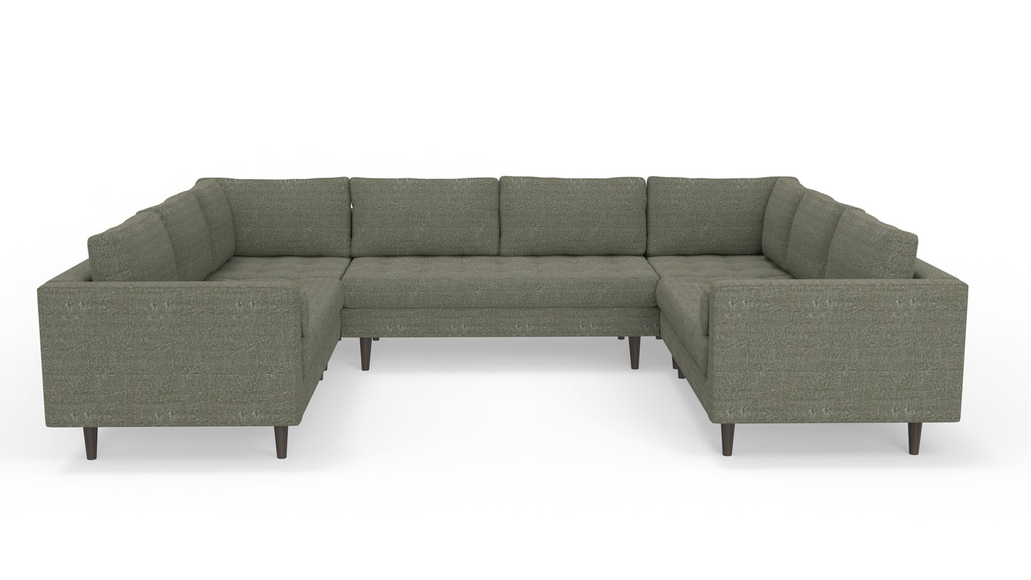 Ladybird 134" U Sectional - Nepal Olive