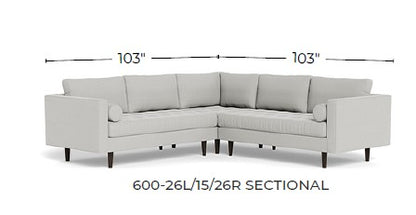 Ladybird 103" Corner Sectional - Alley Pepper